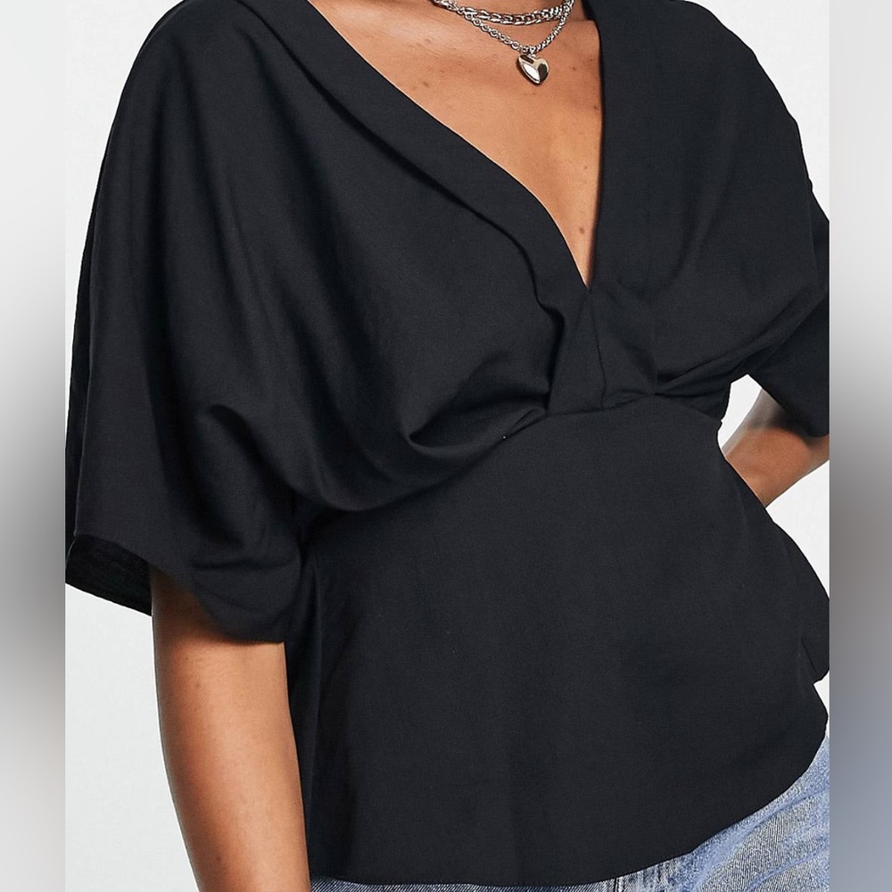 ASOS tuck detail kimono smock top